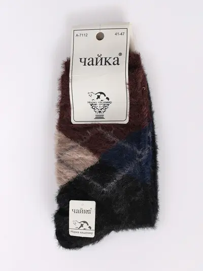 Носки черные с геометричным принтом